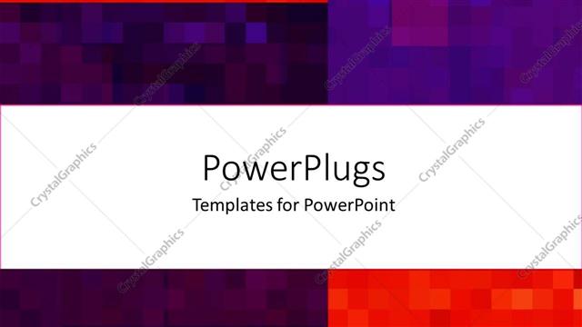  Presentation with mosaic - Small pieces of colored squares forming mosaic