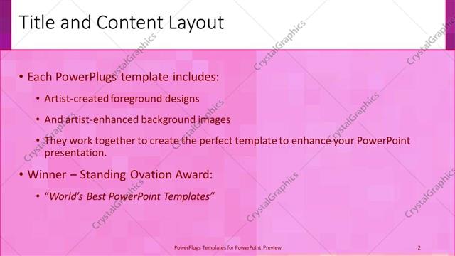 Title and Content presentation slide layout