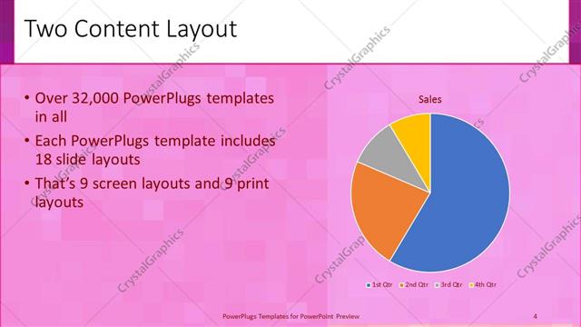 Two Content presentation slide layout
