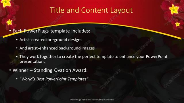 Title and Content presentation slide layout
