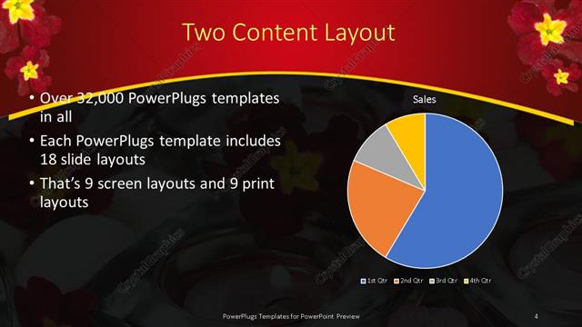Two Content presentation slide layout