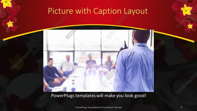 Picture with Caption presentation slide layout
