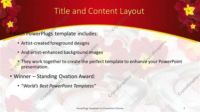 Title and Content presentation slide layout