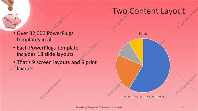 Two Content presentation slide layout