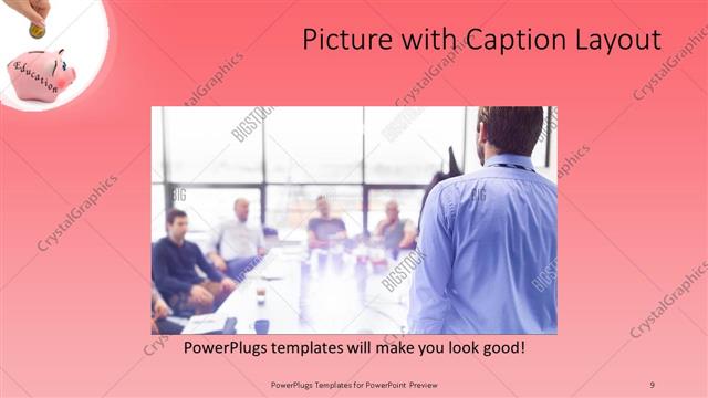 Picture with Caption presentation slide layout