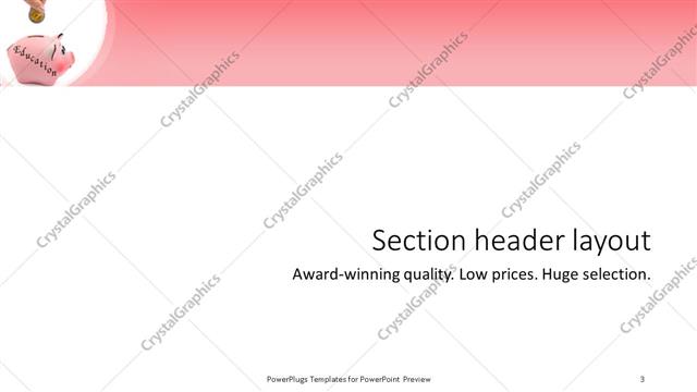 Section Header presentation slide layout
