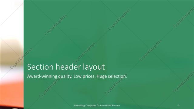 Section Header presentation slide layout