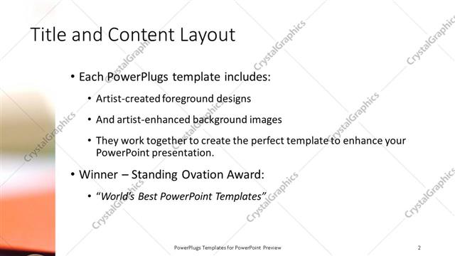 Title and Content presentation slide layout