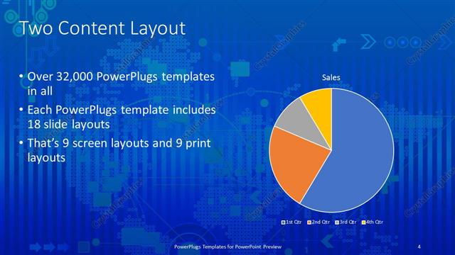 Two Content presentation slide layout