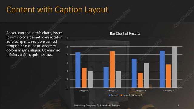 Content with Caption presentation slide layout