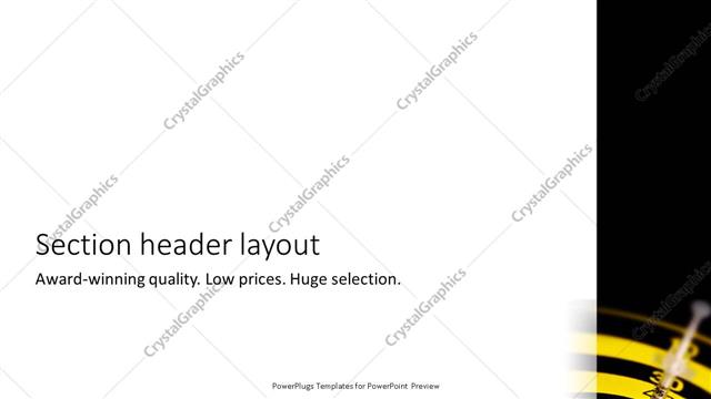 Section Header presentation slide layout