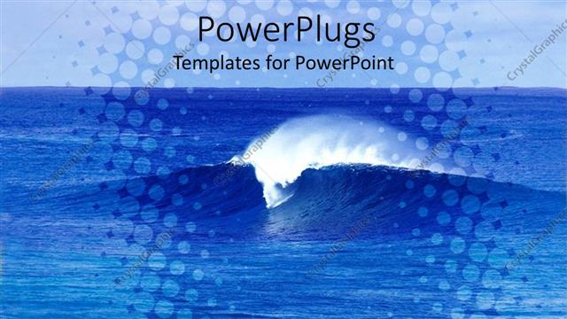  Presentation with deep blue - Small wave of a wide deep blue colored ocean