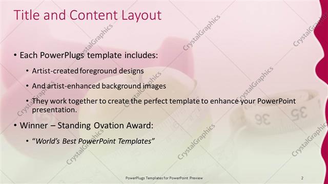 Title and Content presentation slide layout