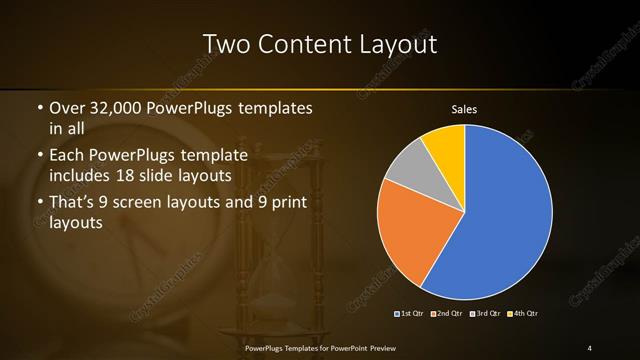 Two Content presentation slide layout