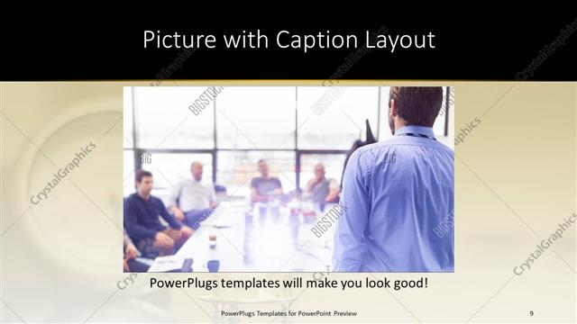 Picture with Caption presentation slide layout