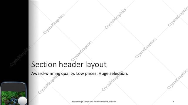 Section Header presentation slide layout