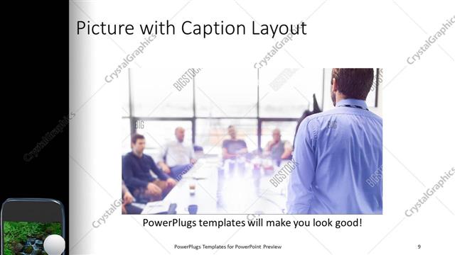Picture with Caption presentation slide layout