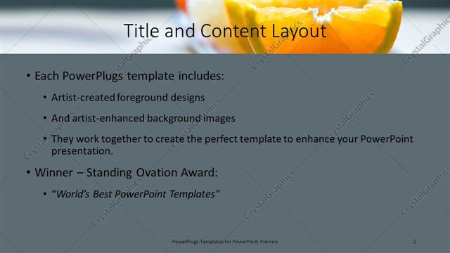 Title and Content presentation slide layout