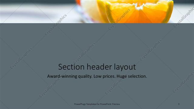 Section Header presentation slide layout