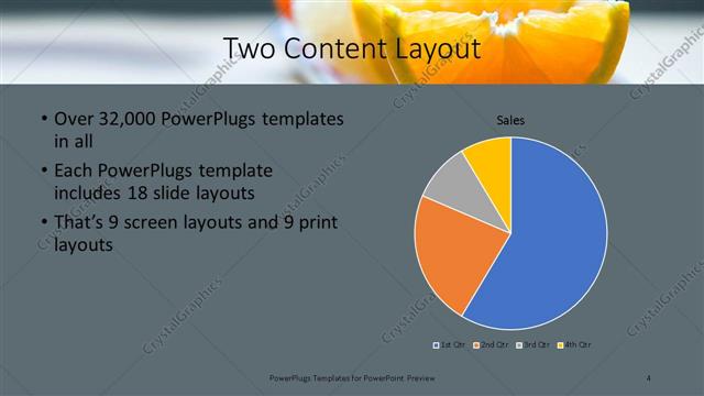 Two Content presentation slide layout