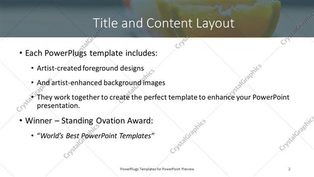Title and Content presentation slide layout