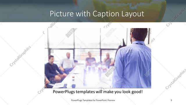 Picture with Caption presentation slide layout