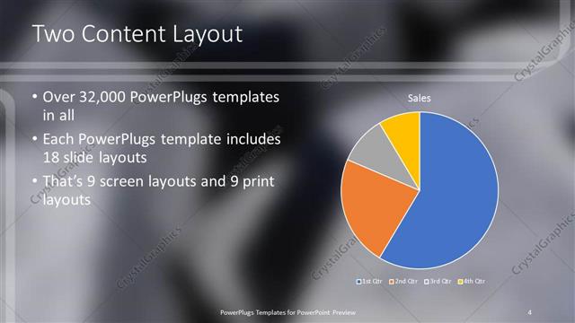 Two Content presentation slide layout