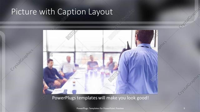 Picture with Caption presentation slide layout