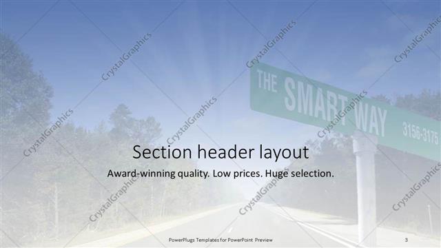 Section Header presentation slide layout