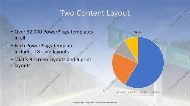 Two Content presentation slide layout