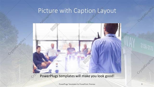 Picture with Caption presentation slide layout