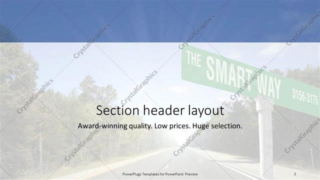 Section Header presentation slide layout