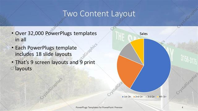 Two Content presentation slide layout