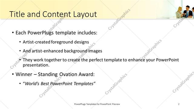 Title and Content presentation slide layout