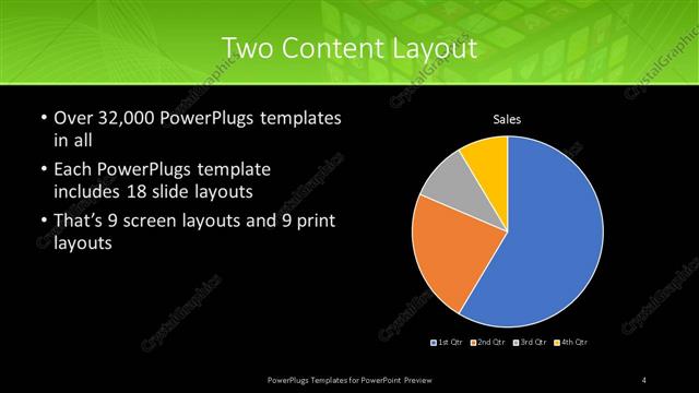 Two Content presentation slide layout