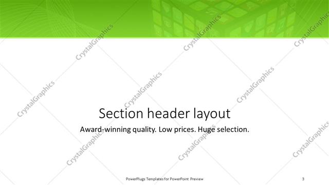 Section Header presentation slide layout