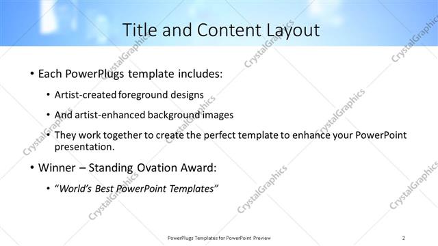 Title and Content presentation slide layout