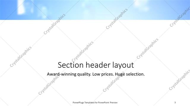 Section Header presentation slide layout