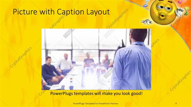 Picture with Caption presentation slide layout