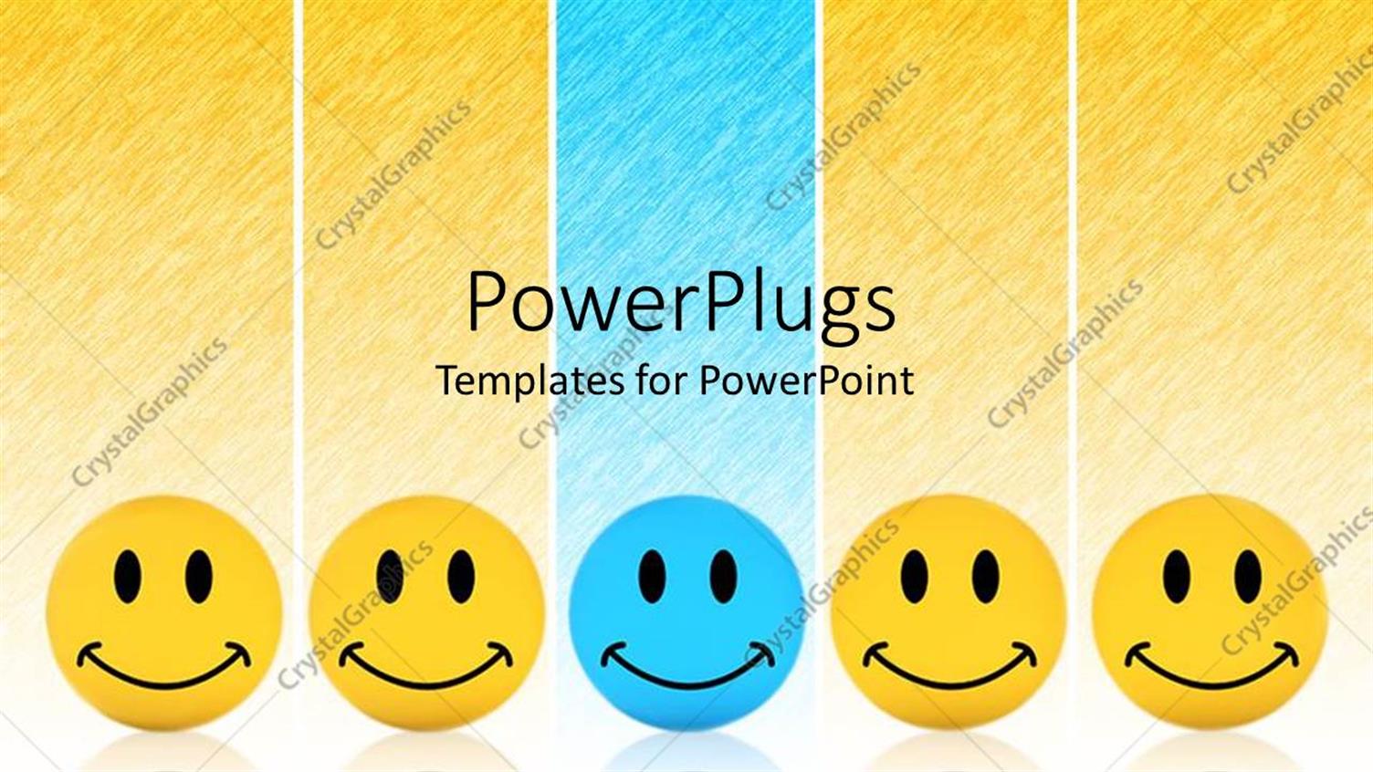 Featuring the Smiley Figures Together with a Blue Smiley in the Middle