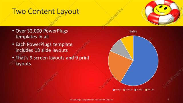 Two Content presentation slide layout