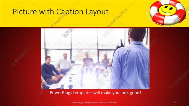 Picture with Caption presentation slide layout