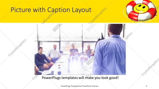 Picture with Caption presentation slide layout