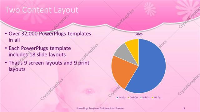 Two Content presentation slide layout