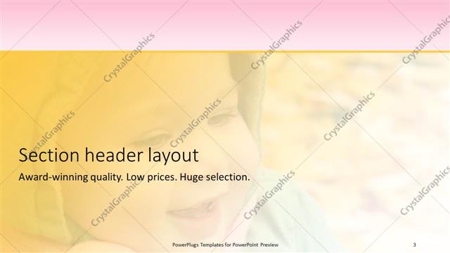 Section Header presentation slide layout