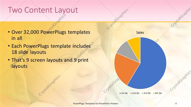 Two Content presentation slide layout