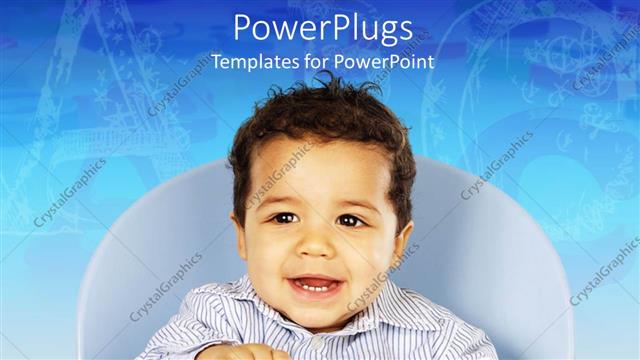  Presentation with letter - Smiling baby learning alphabets with colorful letter toys