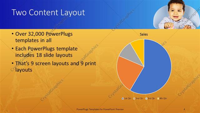 Two Content presentation slide layout