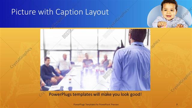 Picture with Caption presentation slide layout