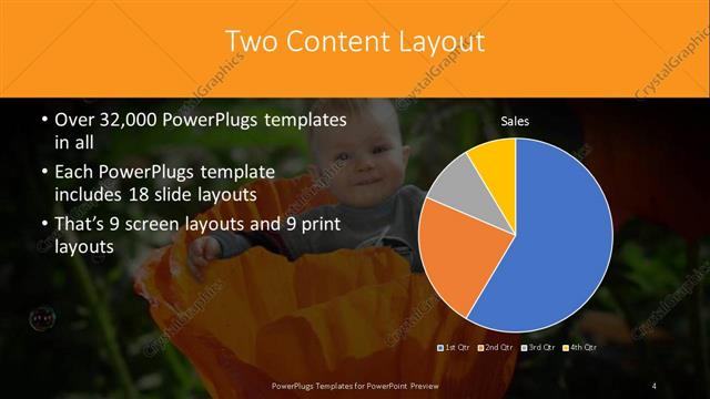 Two Content presentation slide layout